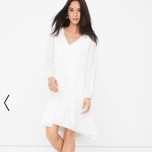 White House black market white split dress
